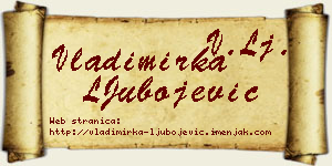 Vladimirka LJubojević vizit kartica